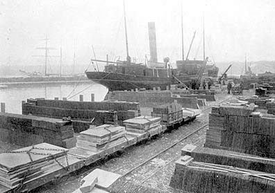 Photograph: Loading the S.S. Pennant for Germany.