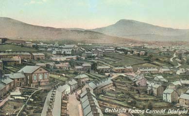 Photograph: Bethesda facing Carnedd Dafydd.