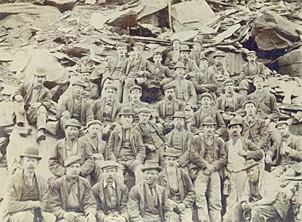 Photograph: Merioneth quarrymen.