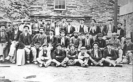 Photograph: Group of quarrymen.