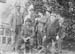 Officials from Llechwedd Quarry including: R.G. Humphreys, clerk, Cad. Humphreys, clerk, John Roberts [?], Brynllys, William Humphreys, treasurer, William Owen, Plas Waenydd, supervisor.