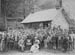 Quarrymen from the Corris area on the occasion of the presentation of a bowl to the works manager.