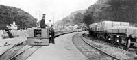 Wagons loaded with slate at Y Felinheli