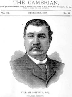 William Griffith, Poultney, Vermont [Prifysgol Cymru, Bangor]