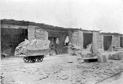 Pantdreiniog - Slate making huts.