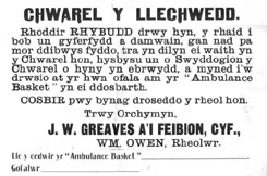 Chwarel Llechwedd: Hysbysiad yn egluro beth i'w wneud pan mae unigolyn wedi brifo mewn damwain.