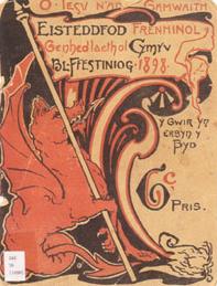 Programme Cover from the 1898 Blaenau Ffestiniog Eisteddfod. National Library of Wales.