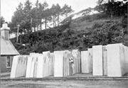 A Stock of 300 tons of manufactured Slabs at the Park Slate Mine.