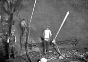 An Underground Chamber in the Old Vein at Croesor Slate Mine showing Drilling by a Kellow Rock Drill and Channelling by a Kellow Channeller.