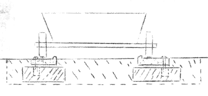 Drawing showing a wagon on rails