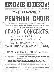 A concert by Penrhyn Choir to raise funds for the families of the strikers during the Great Strike.